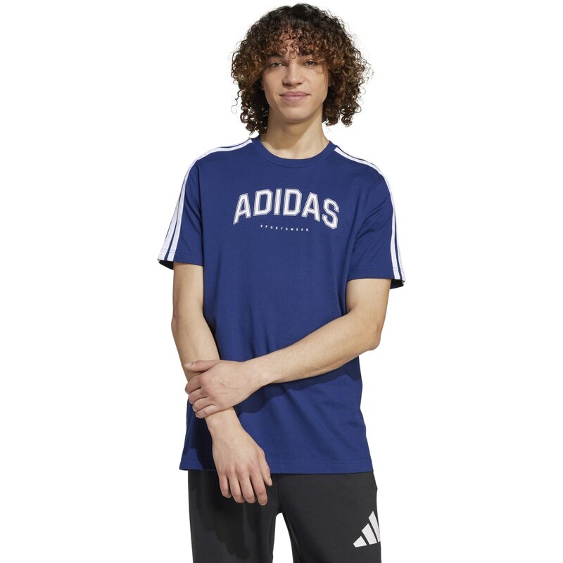 Коды рубашек студенческие линейные графические Adidas, цвет dkblue — фото 2