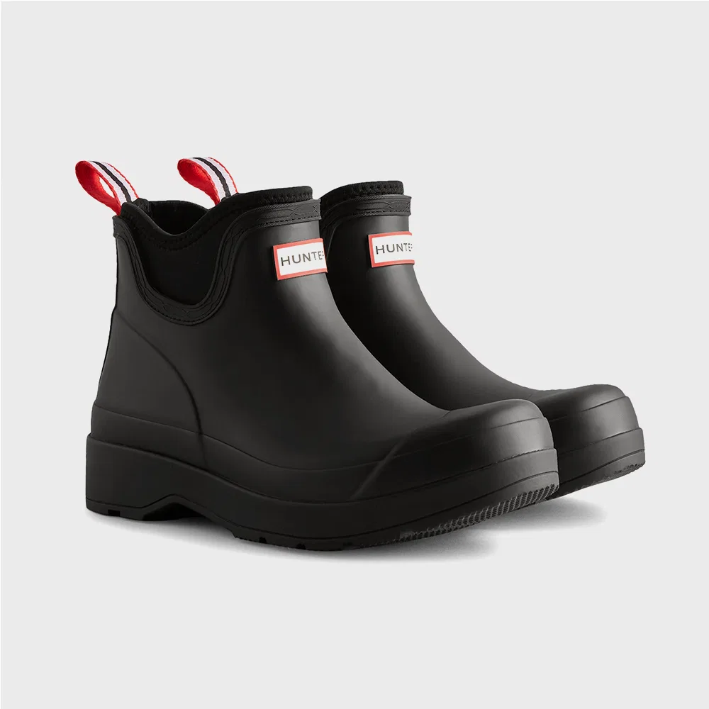 Мужские чёрные резиновые сапоги Play Neoprene Chelsea от Hunter