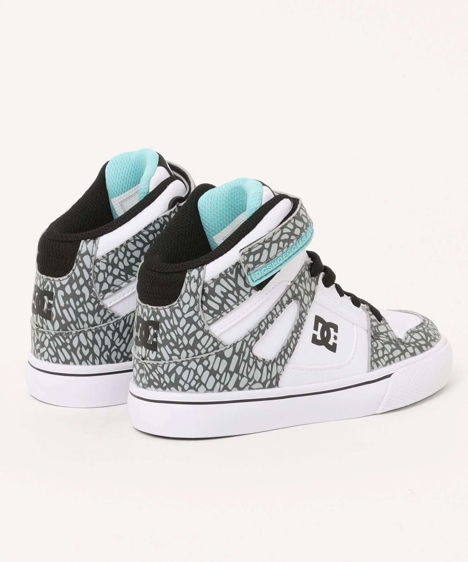 Детские кроссовки DC SHOES PURE HIGH-TOP SE EV SN бело-серые — фото 2
