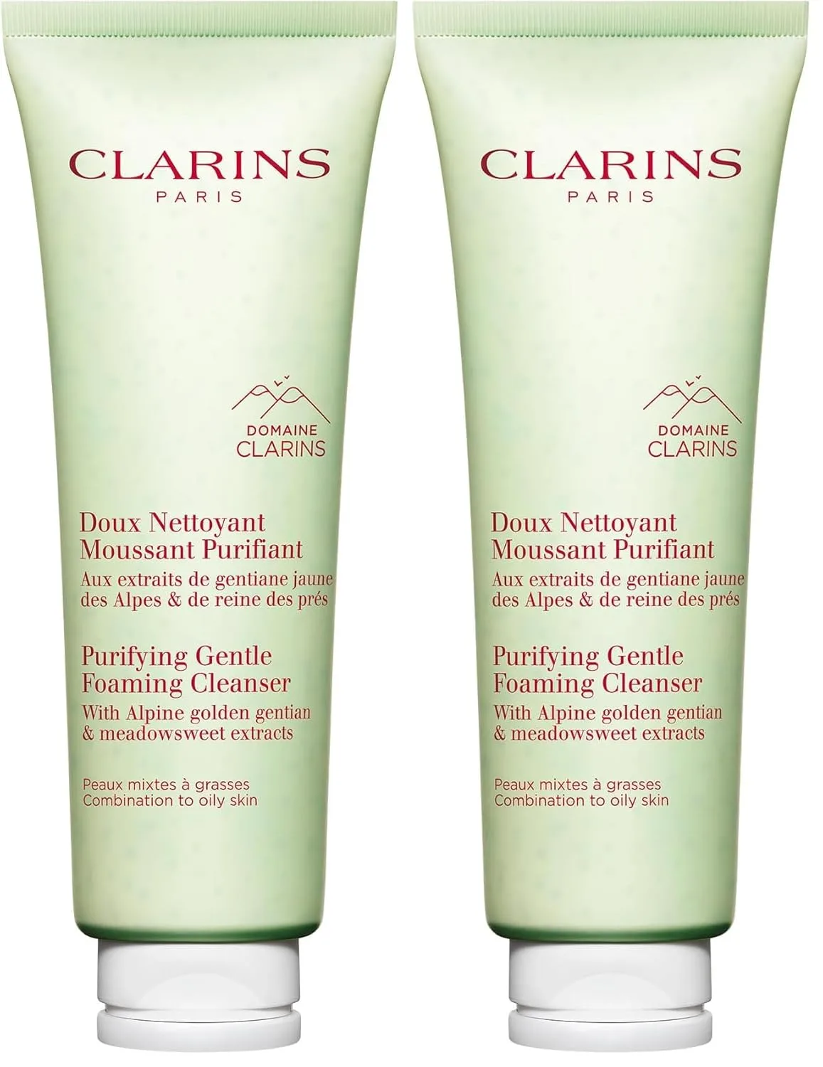Очищающая пенка для лица Clarins Purifying Gentle Foaming Face Cleanser | Очищает, смягчает и матирует кожу | Подходит для комбинированной и жирной кожи 130 мл (2 шт.)