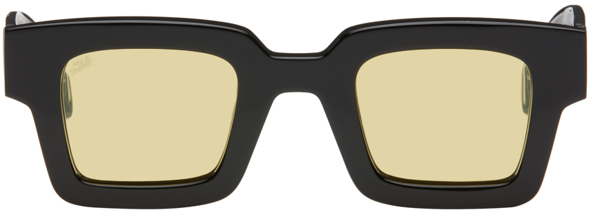 

Эксклюзивные солнцезащитные очки SSENSE Black Aster AKILA, черный/желтый