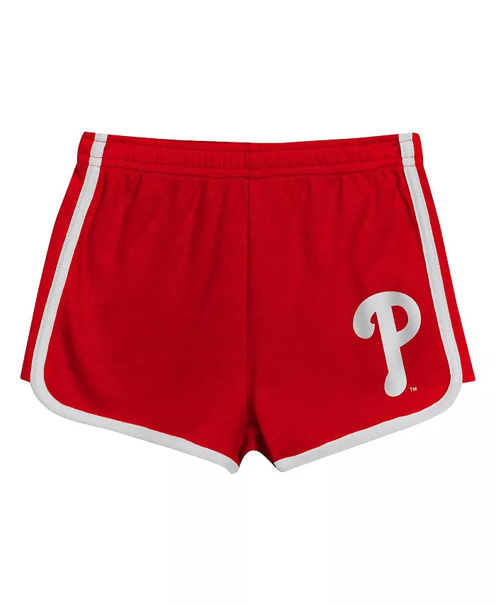 Детский комплект из 2 предметов Philadelphia Phillies Double Run: футболка и шорты, красный Outerstuff — фото 4