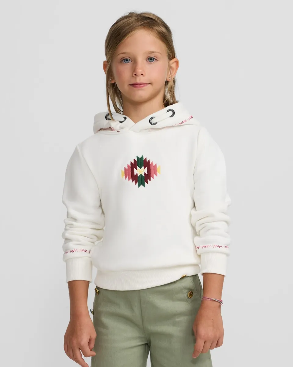 

Грубая этническая девичья толстовка Silbon, светло-бежевый