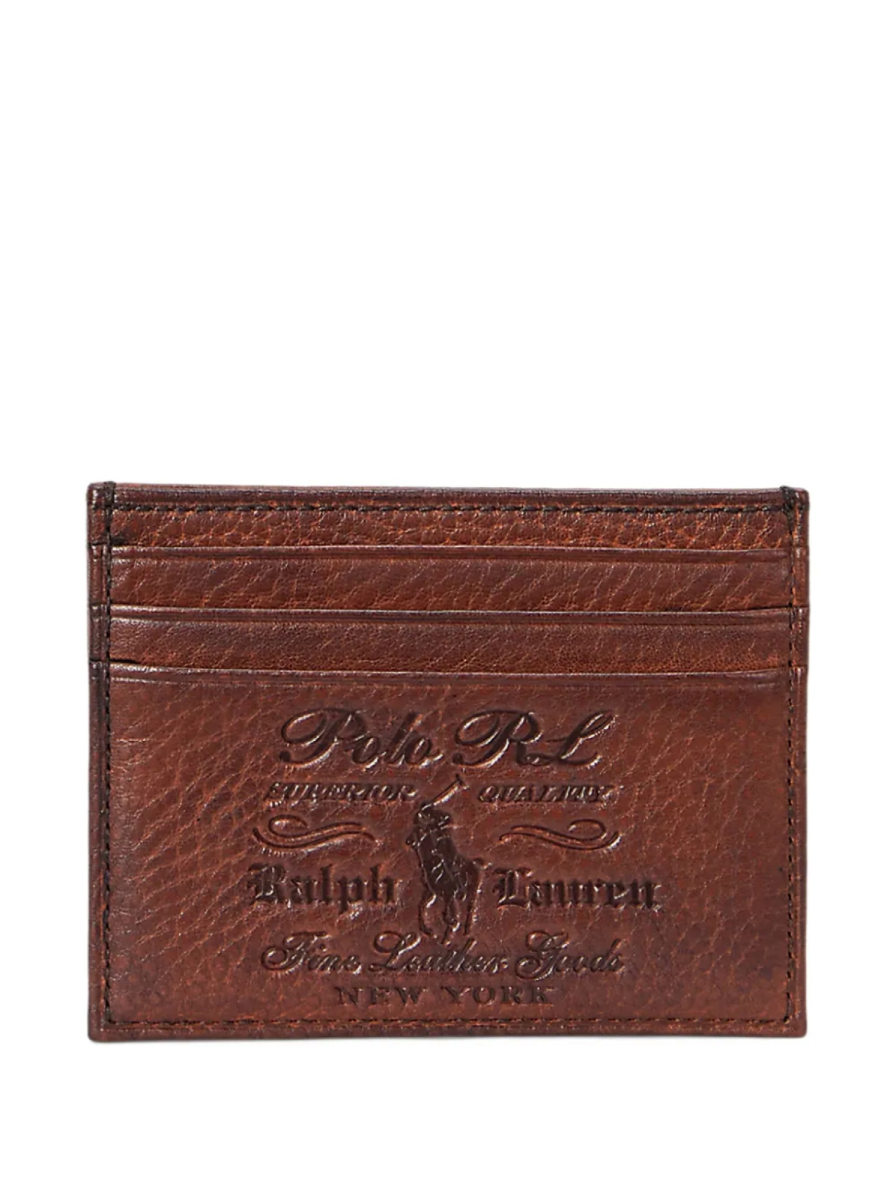 

Polo Ralph Lauren картхолдер из зернистой кожи, коричневый