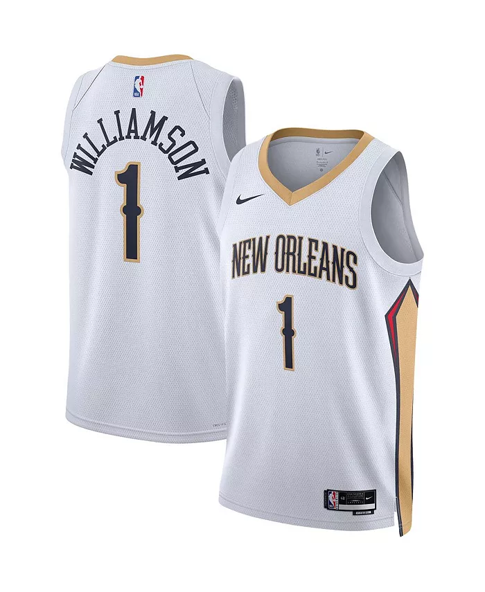 Мужская белая майка Zion Williamson Swingman New Orleans Pelicans - Association Edition Nike — фото 2