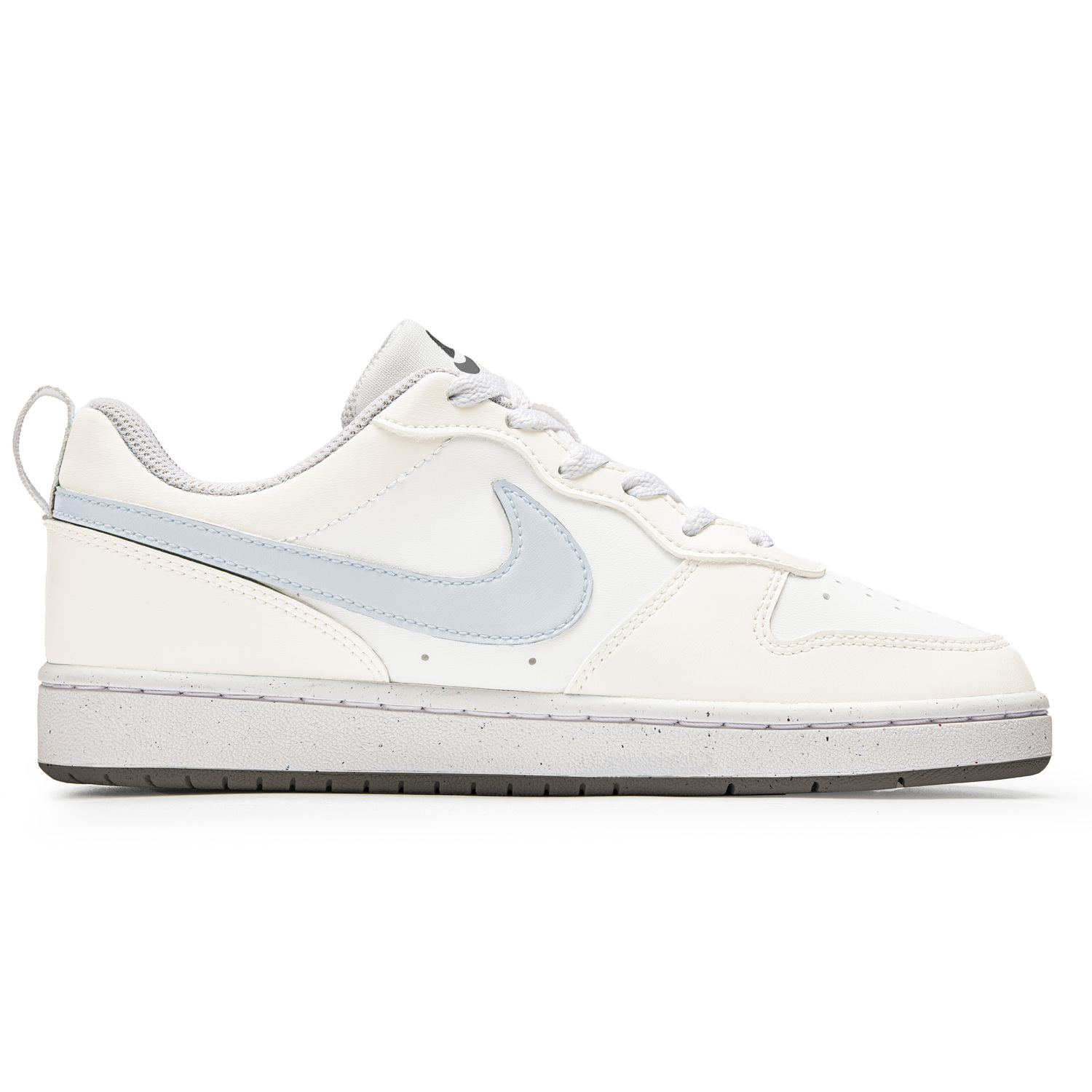 Nike Court Borough Butterfly Star Moon термоскользящие низкие детские скейтбординговые туфли бежево-синие для подростков — фото 3