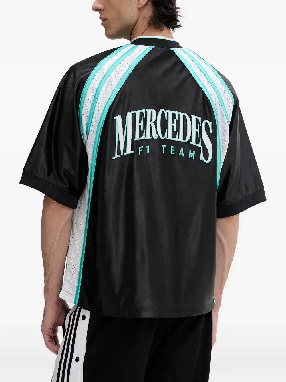 Футболка на молнии с логотипом Mercedes Las Vegas Adidas, черный — фото 3