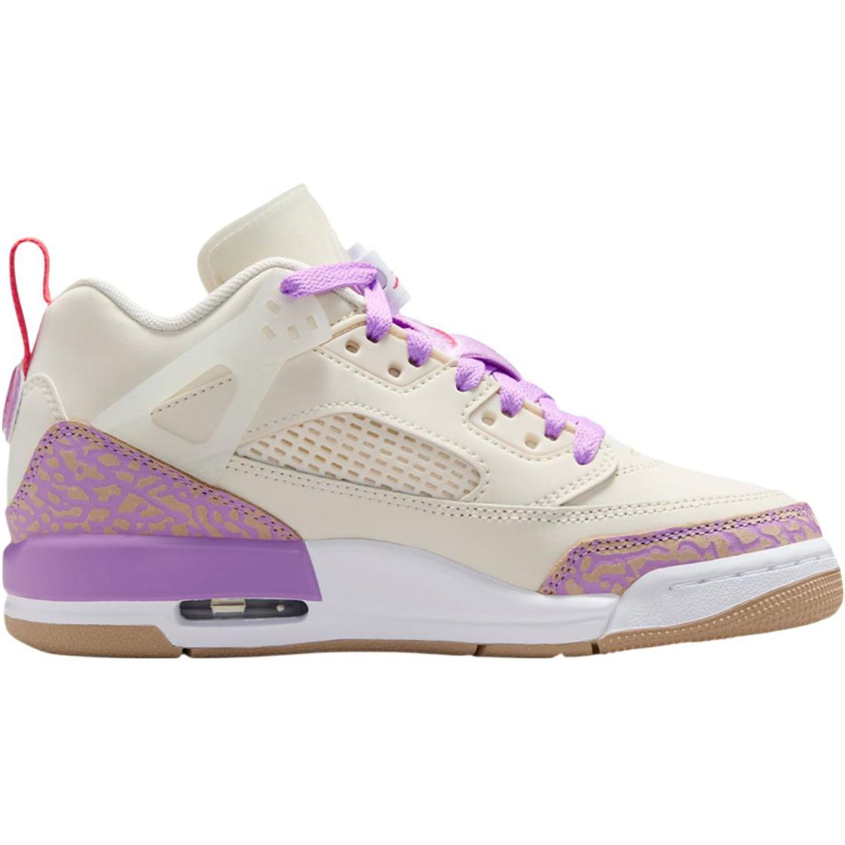Jordan Спортивные баскетбольные кроссовки Spizike низкие детские White Purple с амортизацией и износостойкостью — фото 3