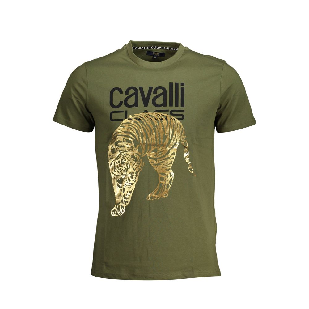 

Зеленая хлопковая футболка cavalli CLASS