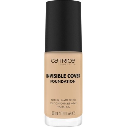 

Тональный крем Invisible Cover Foundation 30 мл 005W Nude Увлажняющий Стойкий Натуральный Для Сухой Кожи Веганский Без Масла Без Парабенов Без Микропластика Catrice