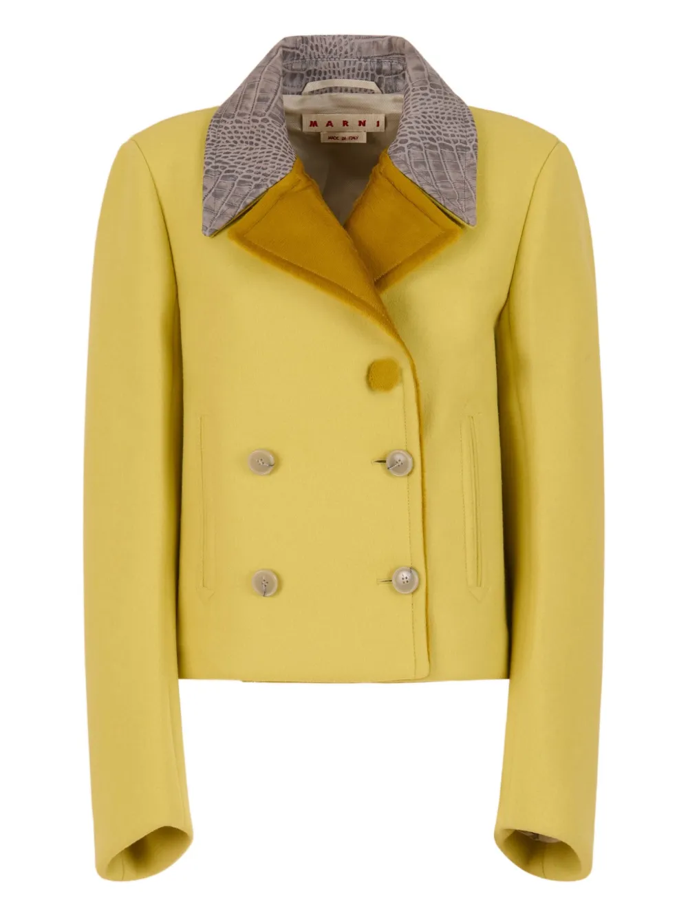 

Куртка со змеиным принтом Marni, желтый
