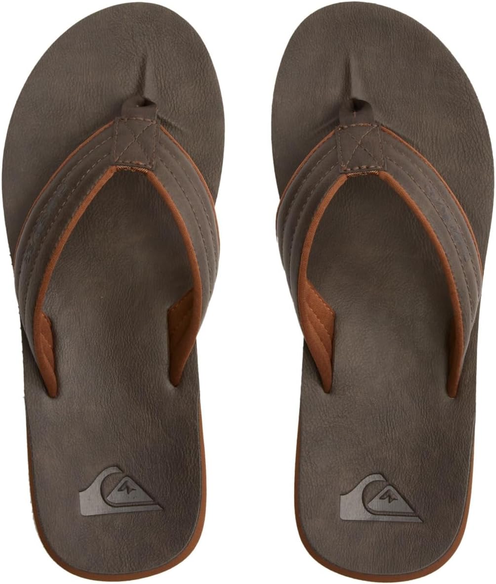 Мужские сандалии Quiksilver Carver из нубука с трехточечным креплением, Demitasse Solid — фото 4