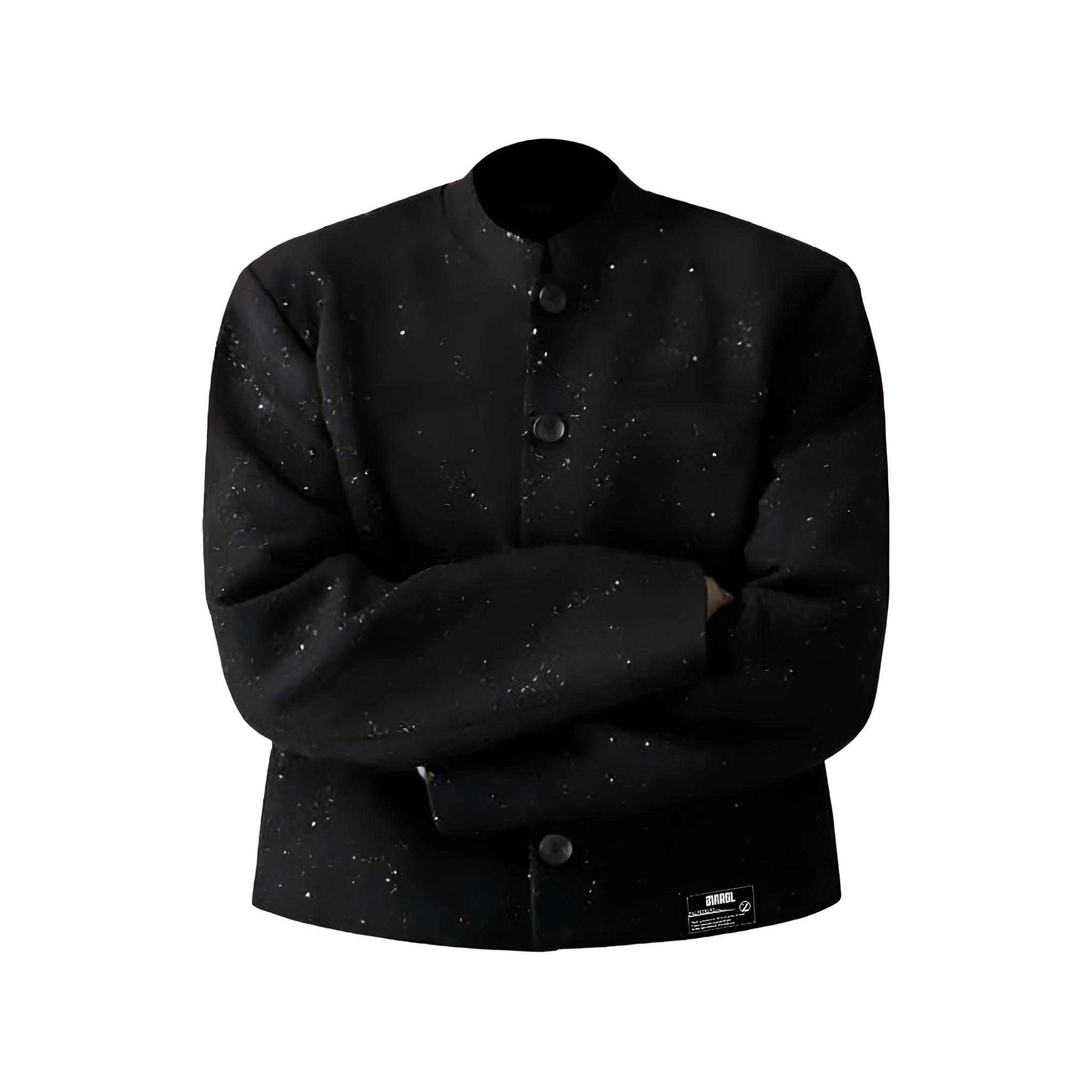 

ZIAREL Куртка Unisex черная с отложным воротником в стиле Chanel