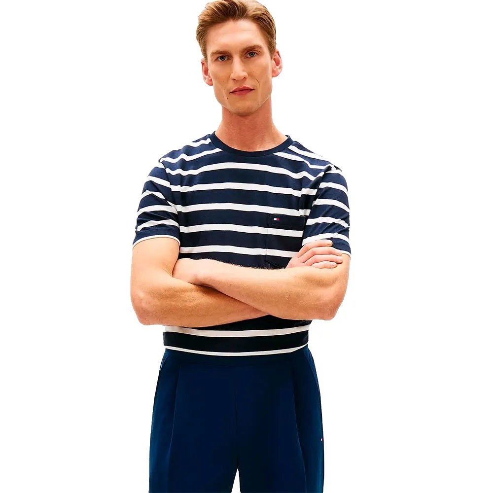 

Футболка с коротким рукавом Tommy Hilfiger Ess Stripe Pocket, синий