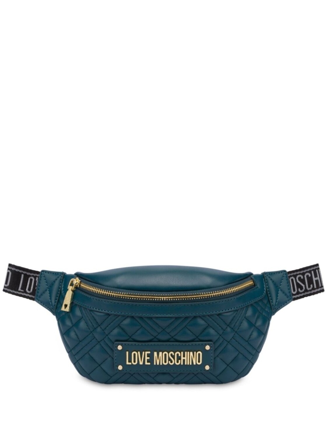 

Стеганая поясная сумка с логотипом Love Moschino, зеленый