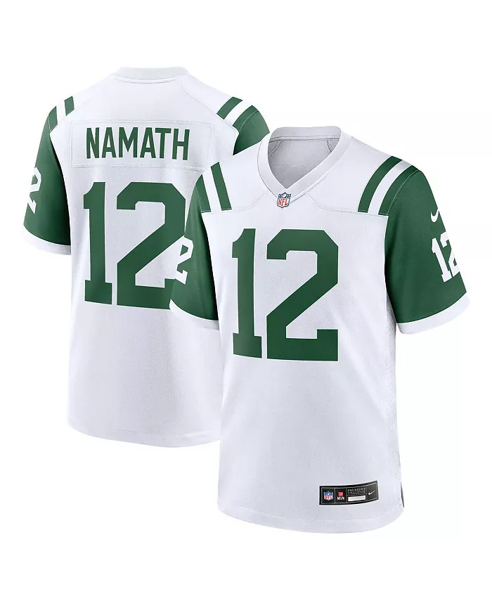 

Мужская игровая футболка New York Jets Joe Namath Legacy Nike, белый