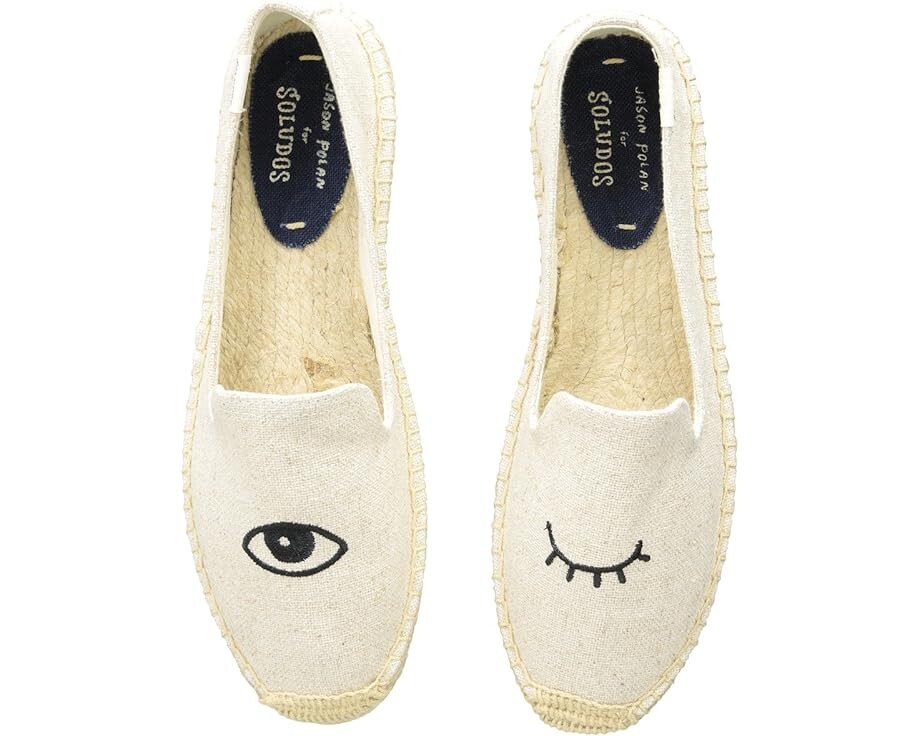 

Лоферы Soludos Wink Embroidery SM Slipper, цвет Wink Sand