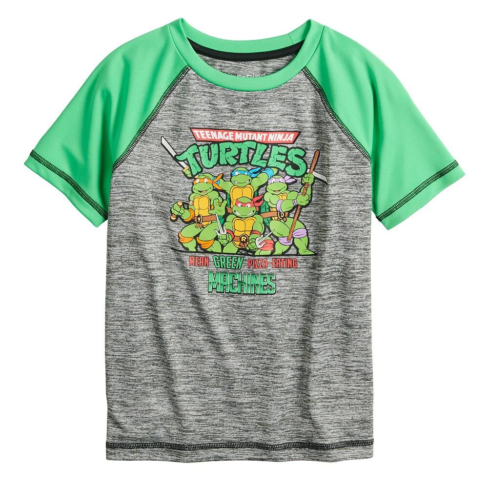 

Футболка Jumping Beans Teenage Mutant Ninja Turtles с активным рисунком для мальчиков 4–12 лет, цвет Black Htr Ardent Green