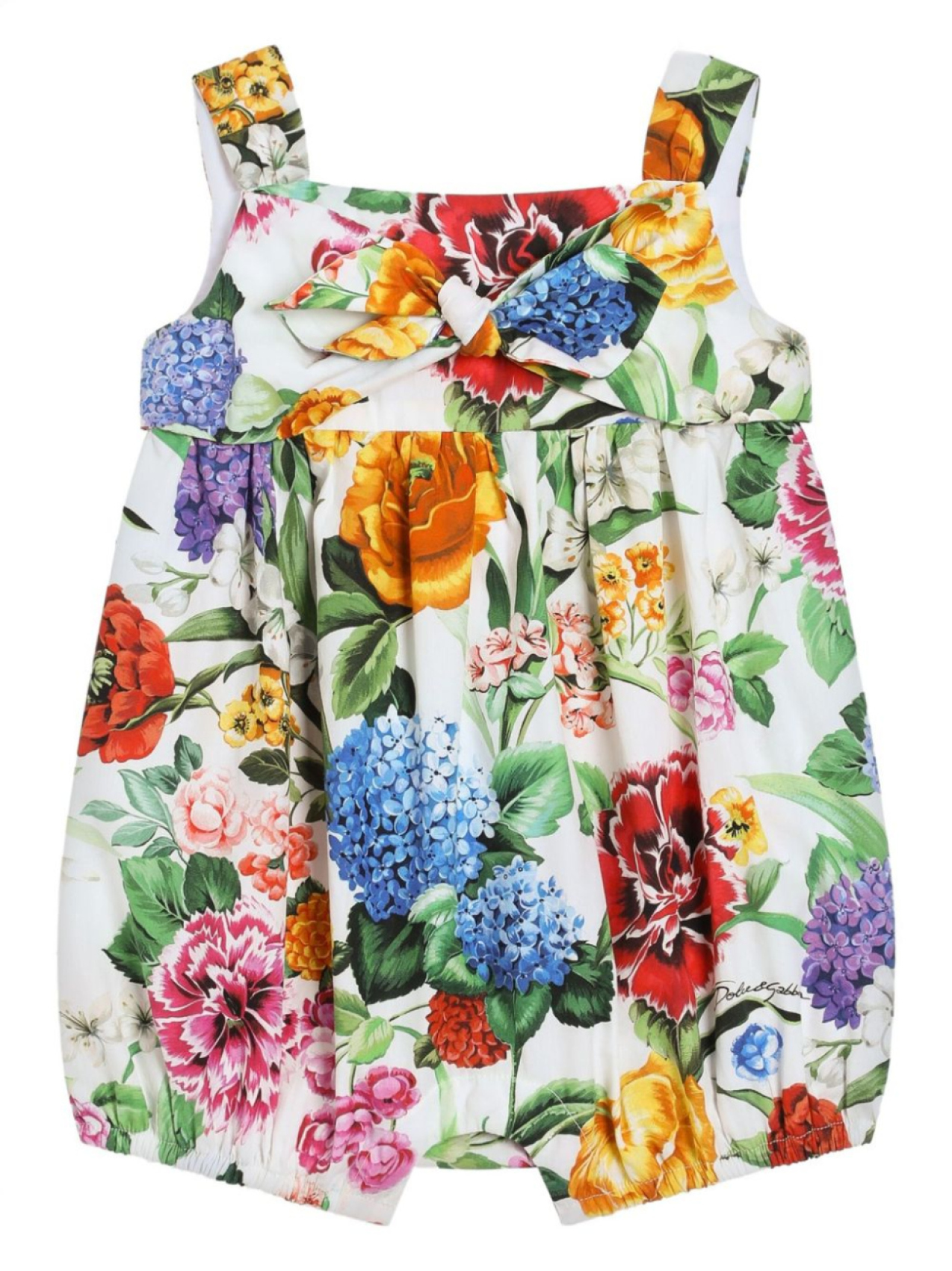 

Dolce & Gabbana Kids ромпер с цветочным принтом, белый