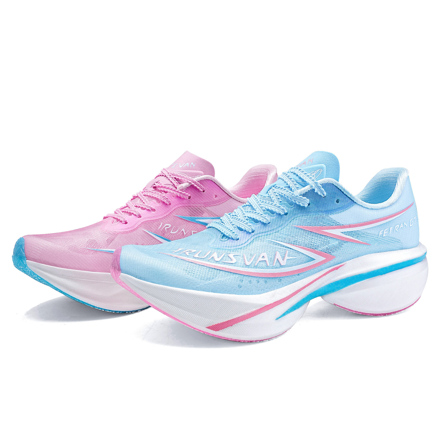 

IRUNSVAN Низкие кроссовки для бега, коробка унисекс синие и розовые непарные, цвет Box