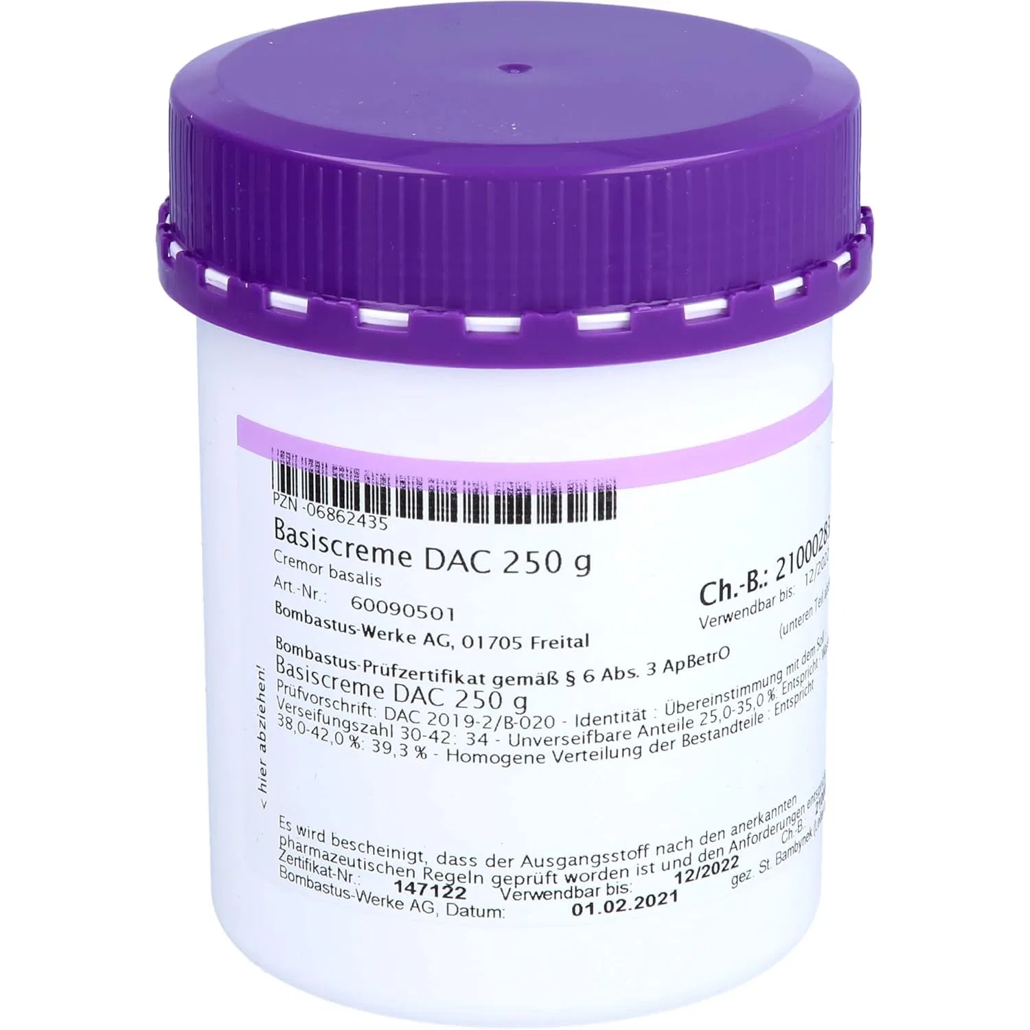 Базовый крем medicamo DAC, 250 г Bombastus