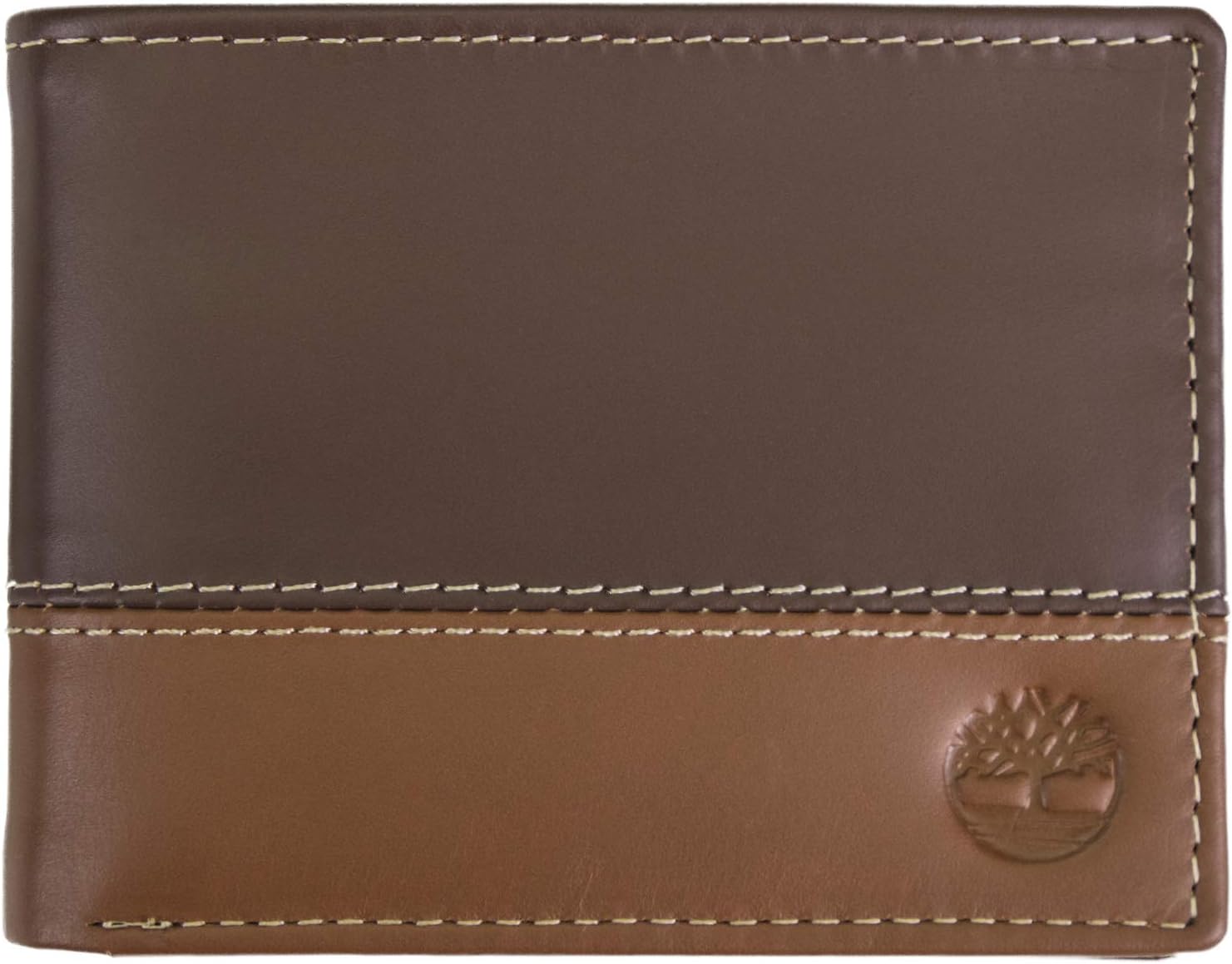 

Timberland мужской кожаный паспортный кошелек-двойник Hybrid, Brown/Tan