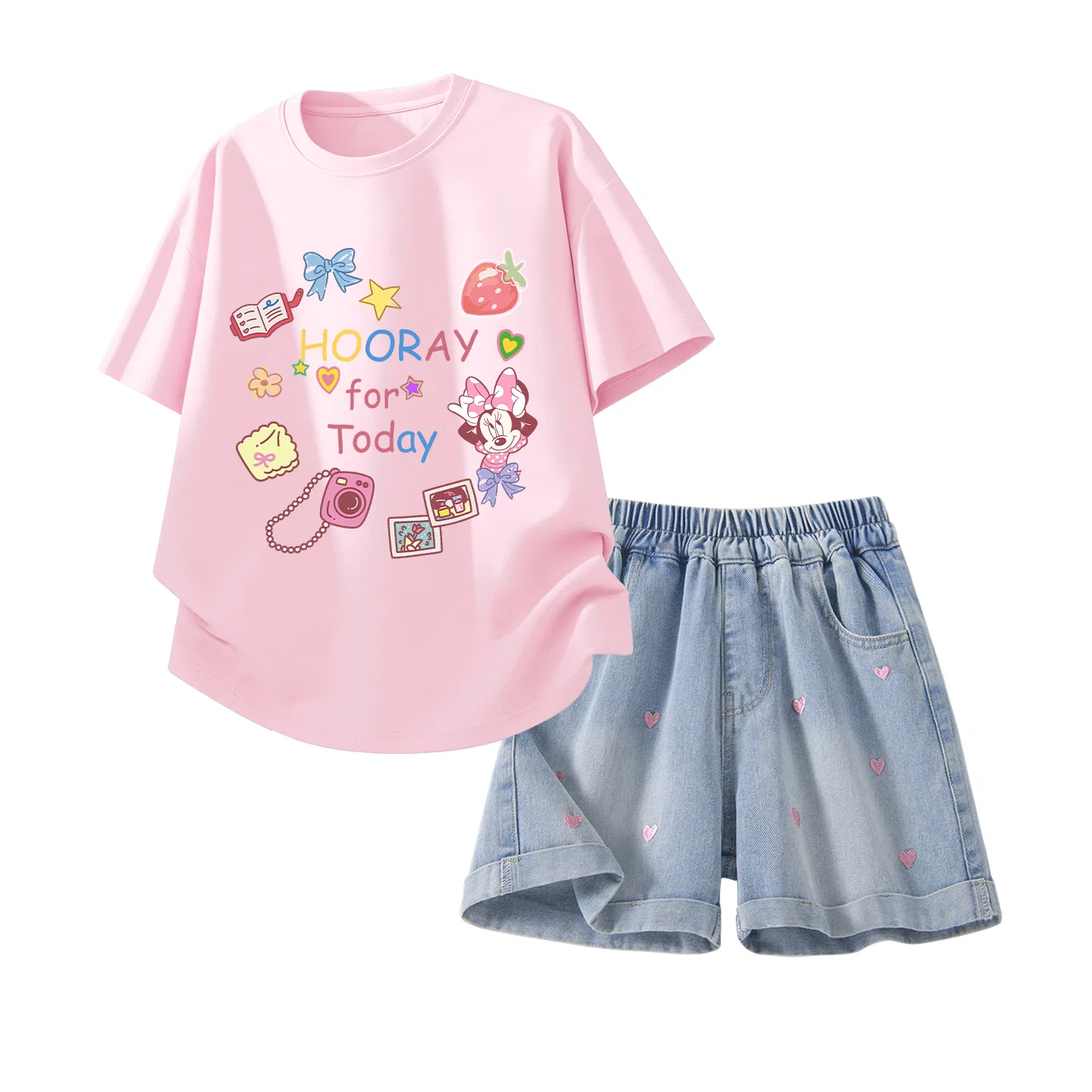 Спортивный костюм 2 предмета Disney Casual Sportswear Kids Crystal Pearl Powder Denim Blue — фото 3