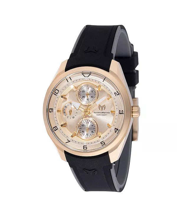 

Женские кварцевые часы tm-318114 Ocean с золотым циферблатом Technomarine, black