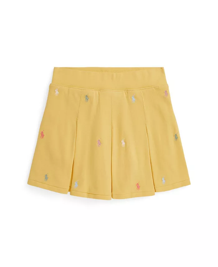 

Юбка-шорты с плиссировкой и сеткой Big Girls Polo Pony Polo Ralph Lauren, желтый