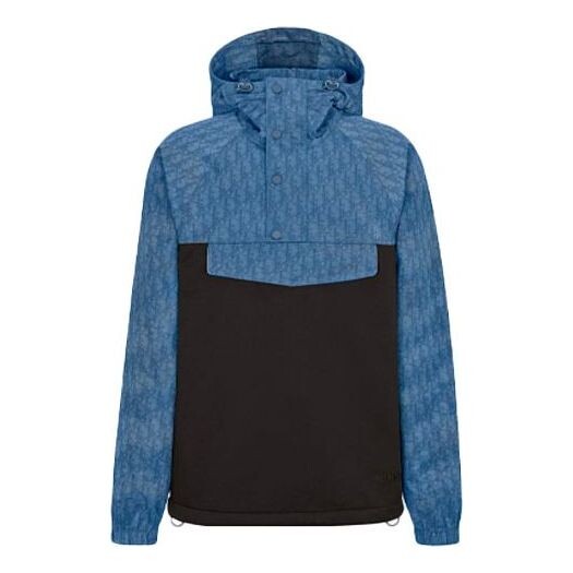 

Куртка fw21 printing hooded jacket coat blue Dior, синий