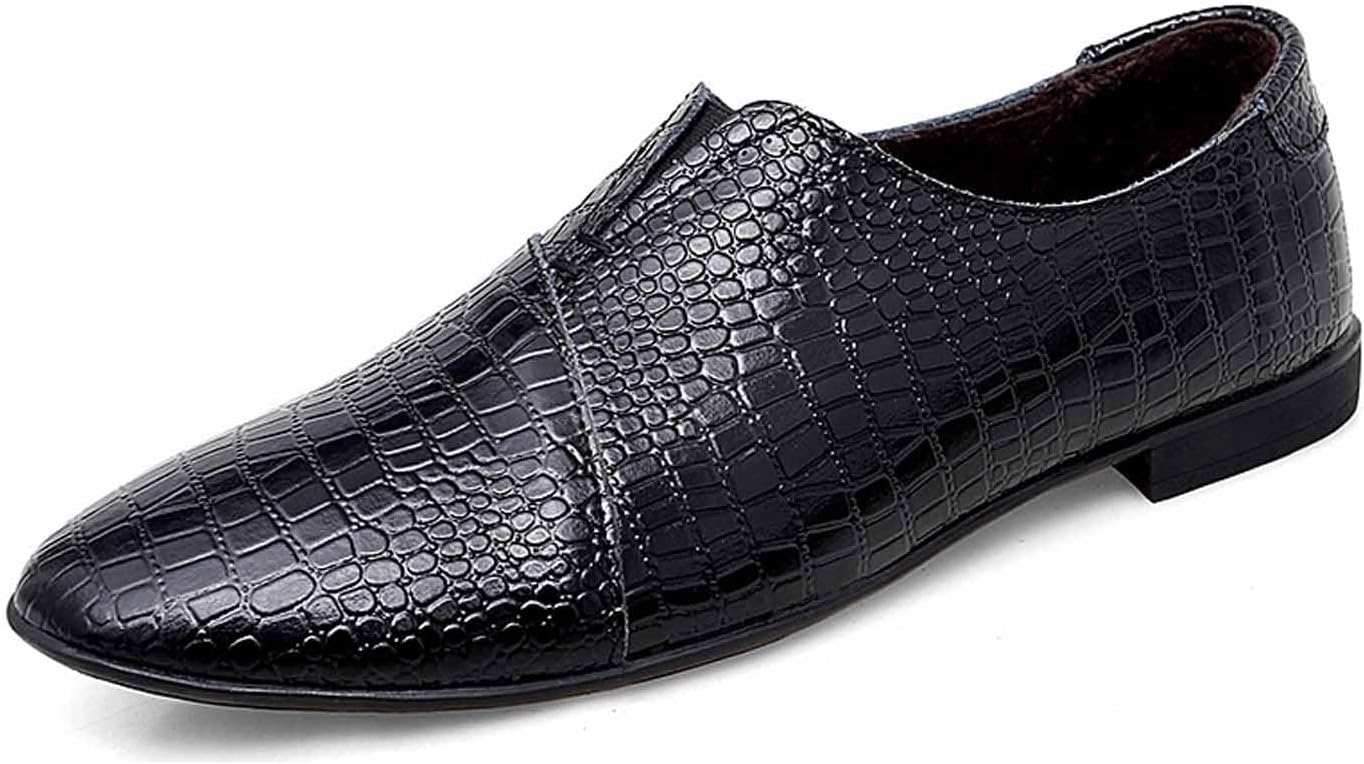 

Мужские мягкие кожаные лоферы DifaBack с принтом, модные лоферы без шнурков для работы в офисе, удобная нескользящая повседневная обувь, черный