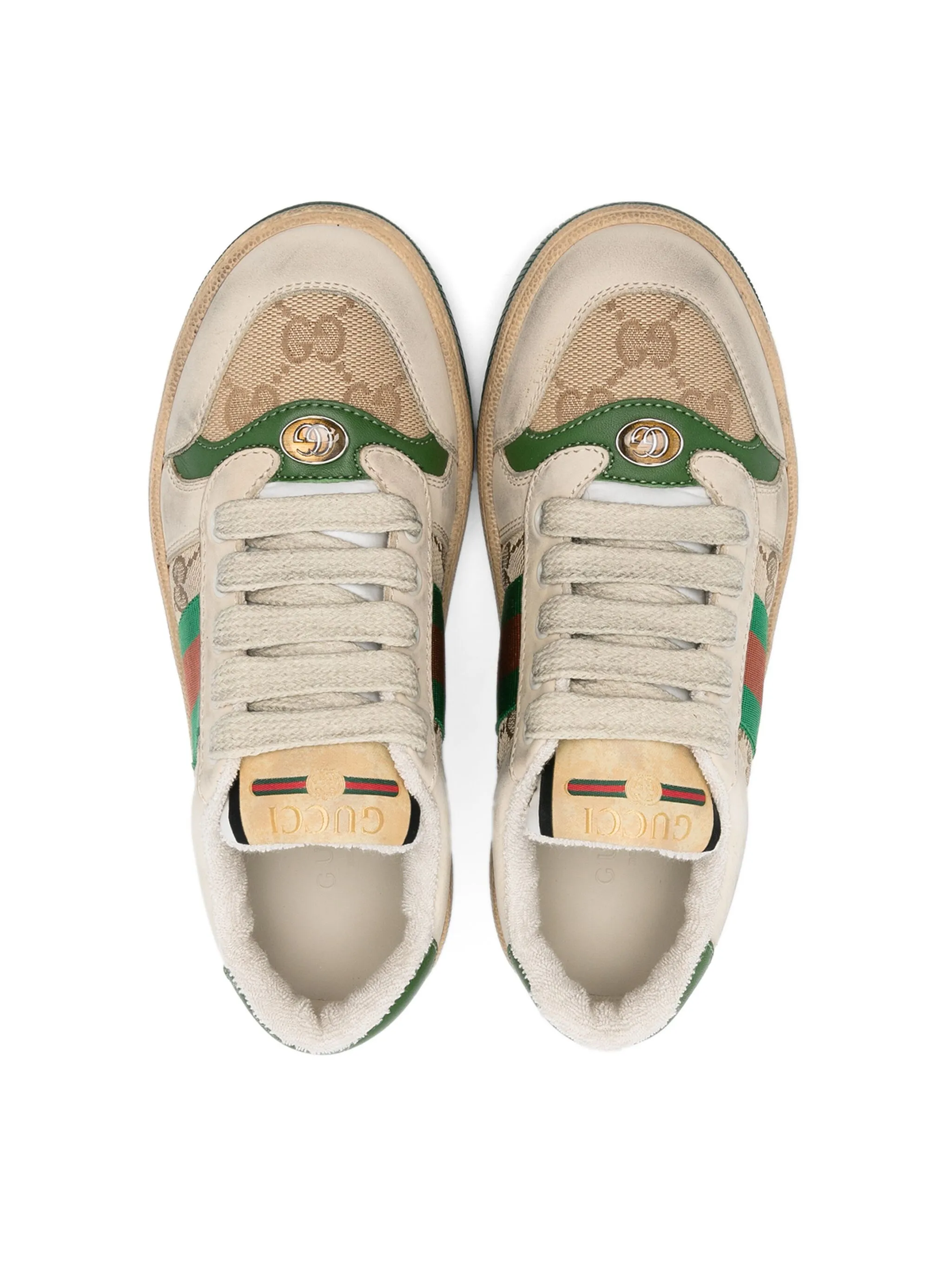 Кроссовки Screener Gucci Kids, бежевый — фото 3
