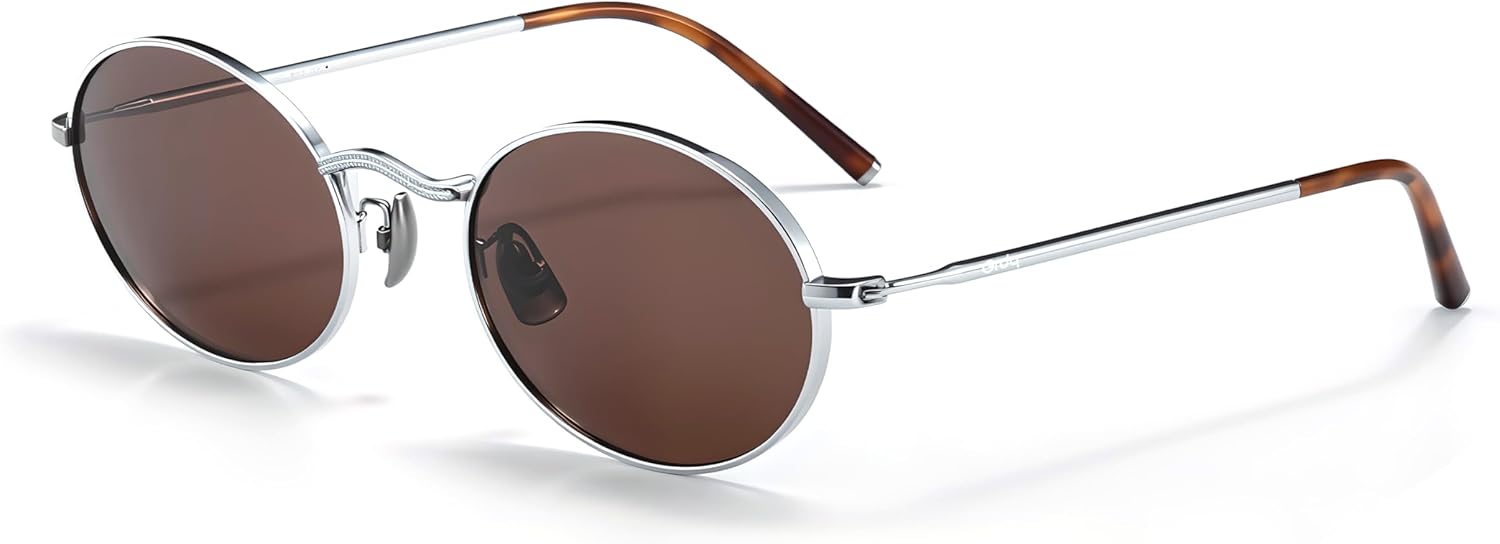 

Поляризованные солнцезащитные очки с защитой UV400, антибликовым покрытием, модные, для женщин, легкая титановая оправа, для вождения и покупок GRDQ, 4（silver Frame/Tea Lenses）