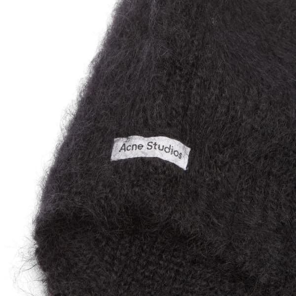 Пушистая шапка-бини и шарф Klavad Acne Studios, черный — фото 4