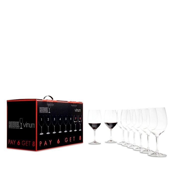 

Бокалы Riedel Vinum Cabernet, купи 6, получи 8, белый