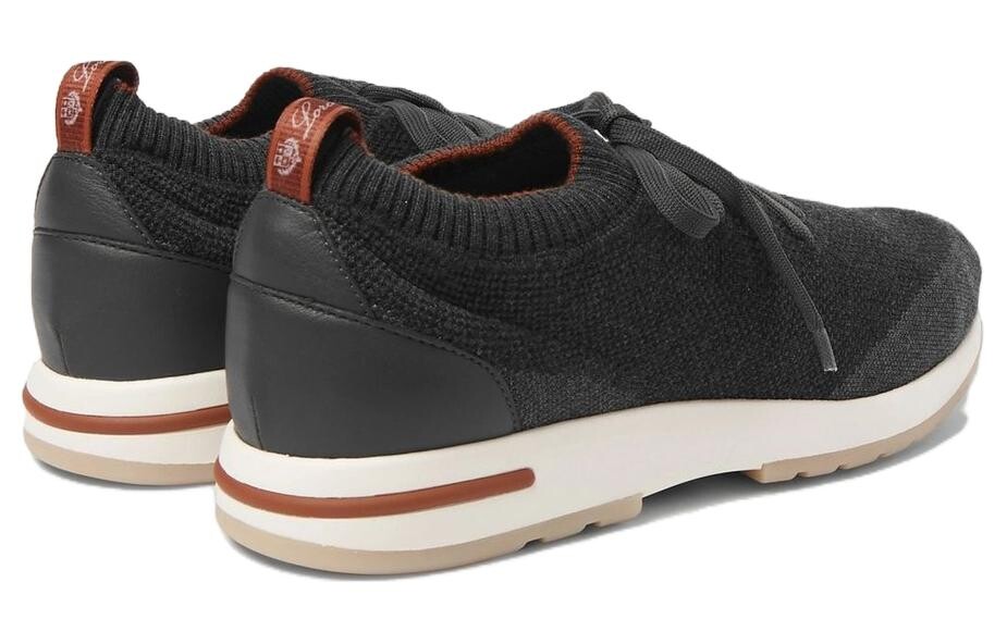Кроссовки Loro Piana Lifestyle Shoes Men Low-top Black, черный — фото 3