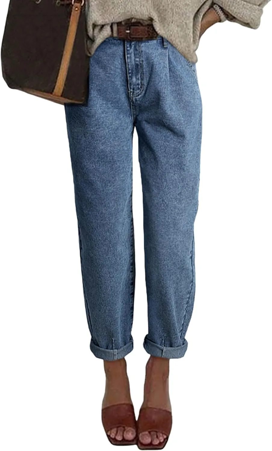 

Женские джинсы Astylish High Waisted Baggy Boyfriend Cropped