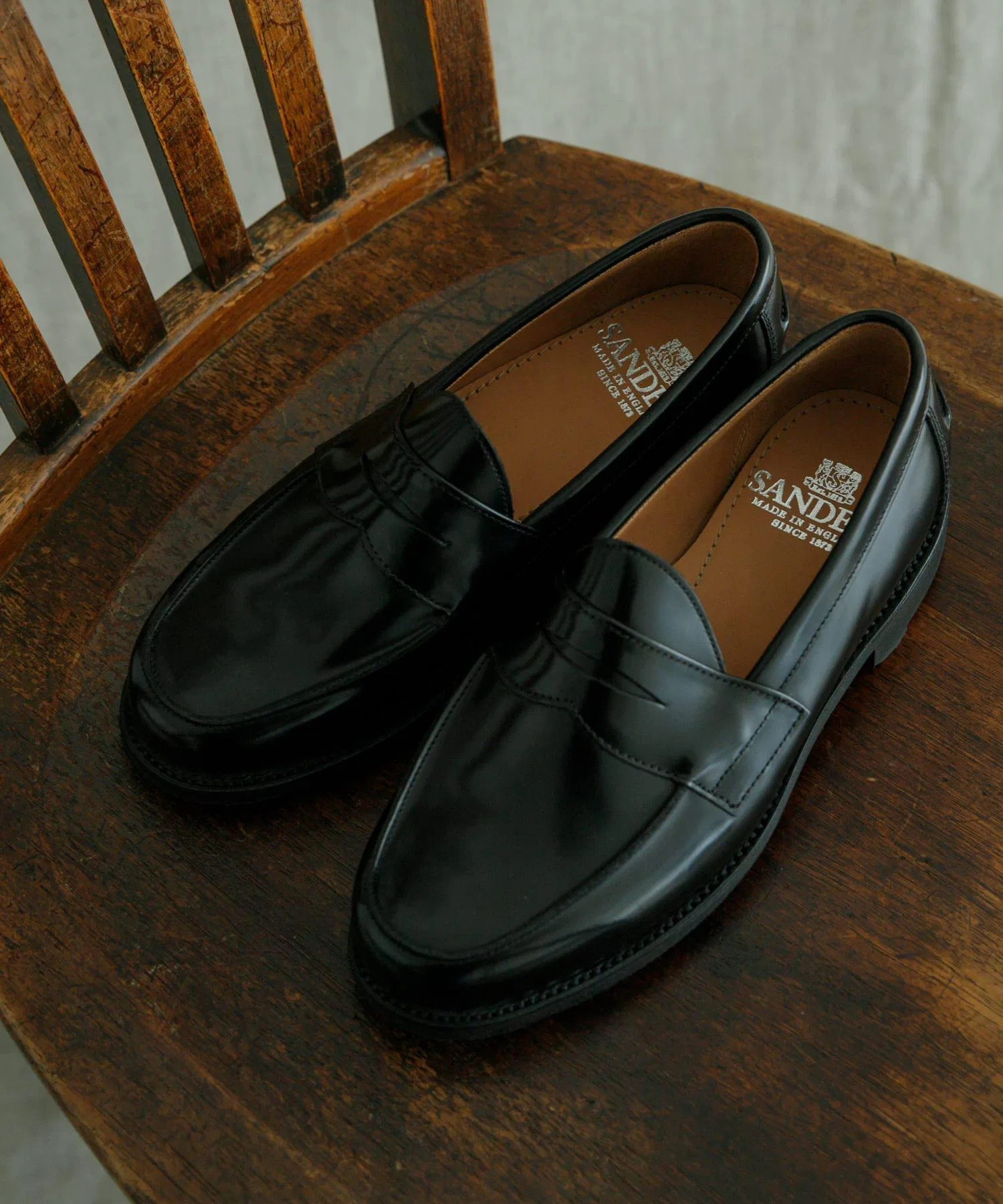 Мужские туфли Sanders Butt Seam Loafer — фото 4