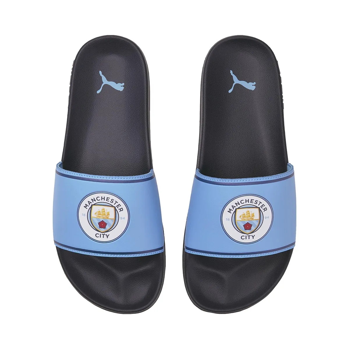 Шлепанцы унисекс Leadcat 2.0 Manchester City FC Puma, синий — фото 3