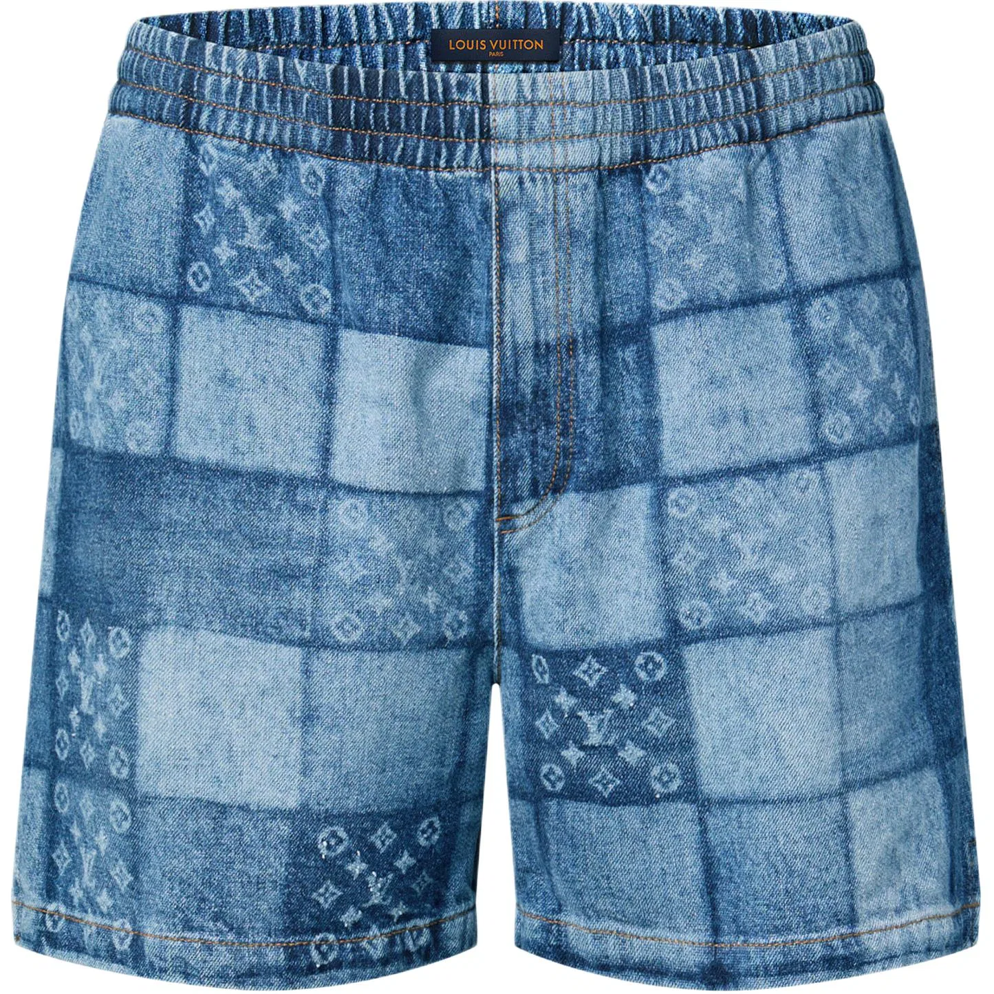 Джинсовые шорты Monogram Denim Shorts LOUIS VUITTON синие