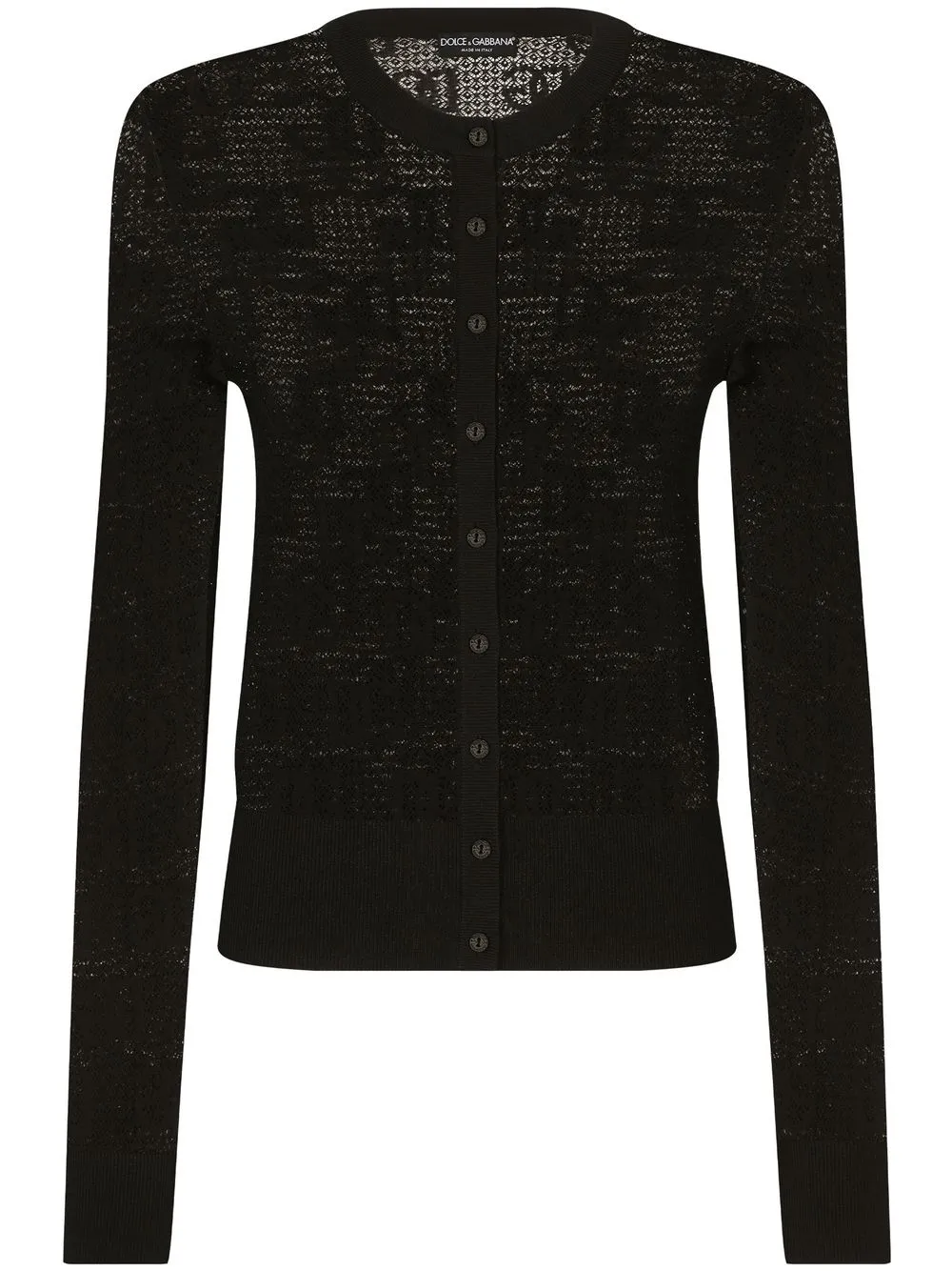 

Жаккардовый кардиган с логотипом DG DOLCE & GABBANA, черный
