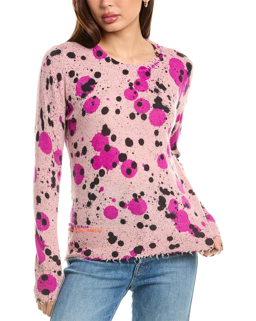 

Свитер Lisa Todd Splatter из смеси шерсти и кашемира, розовый