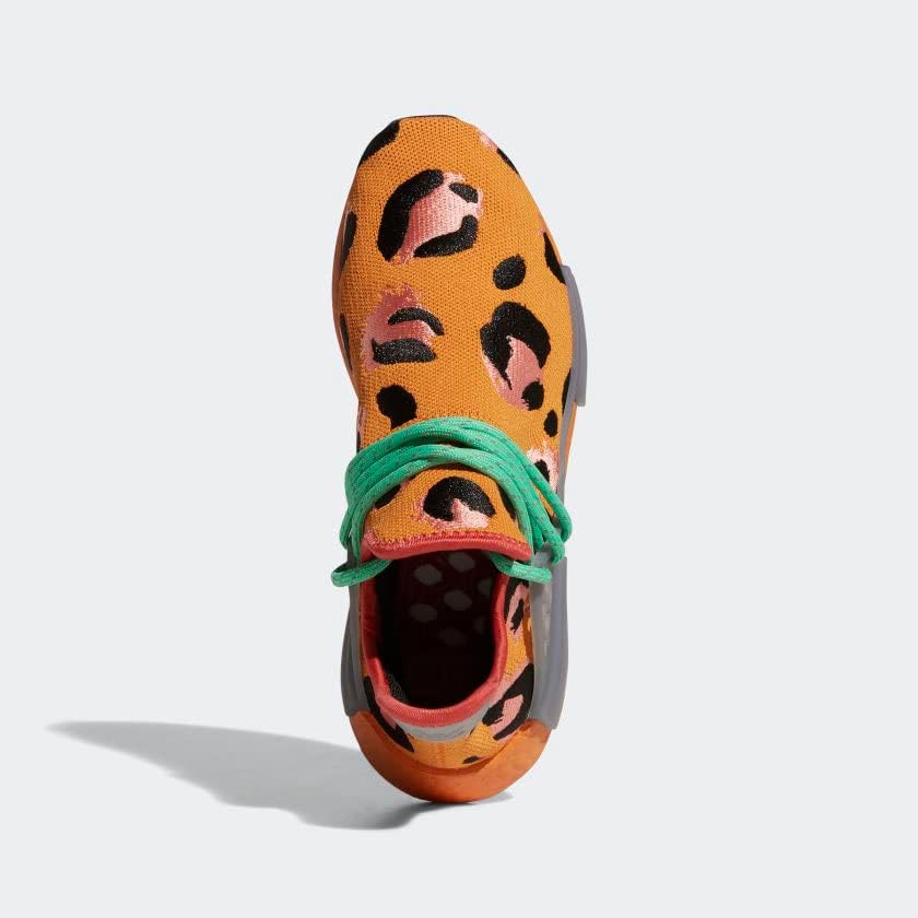 Мужские кроссовки adidas Hu NMD с анималистичным принтом без шнурков - оранжевые — фото 4