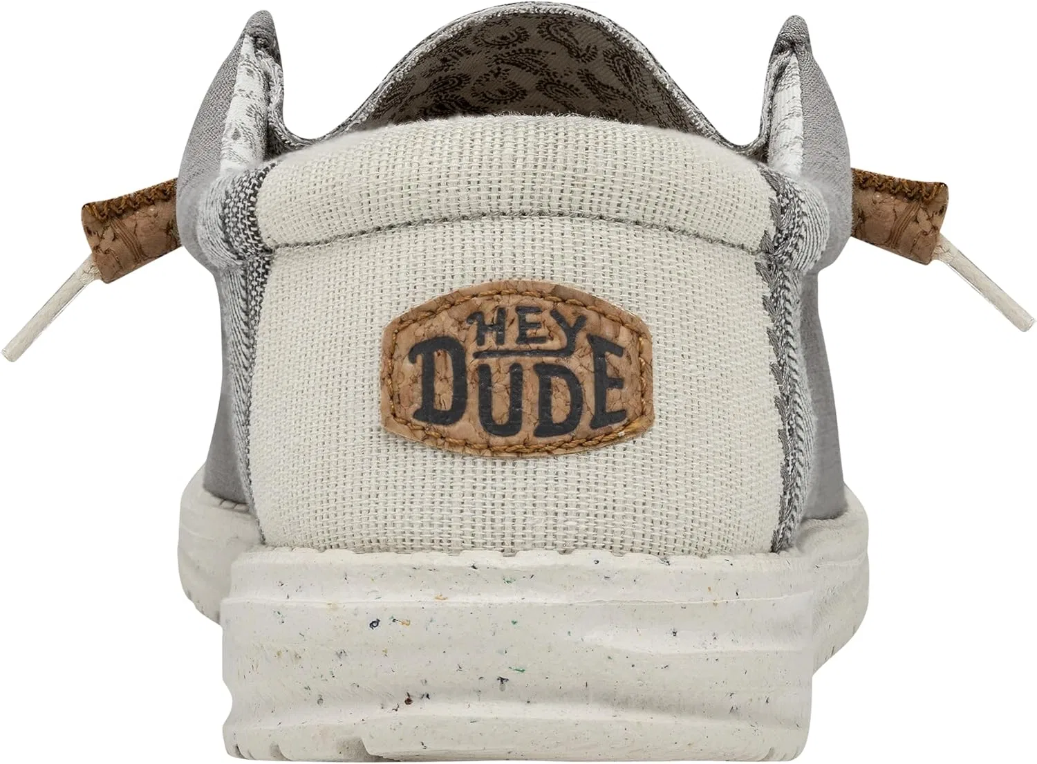 Лоферы из льна HEYDUDE, серый — фото 3
