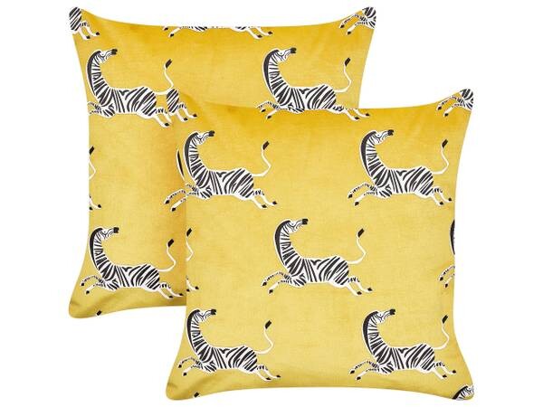 

Подушка Beliani 2 шт ACONITUM, 45x45x45 см, желтый