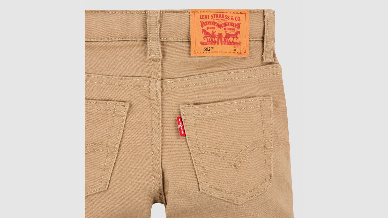 Джинсы 502 Strong Performance для мальчиков 2–4 лет Levi's, New British Khaki - Beige — фото 4