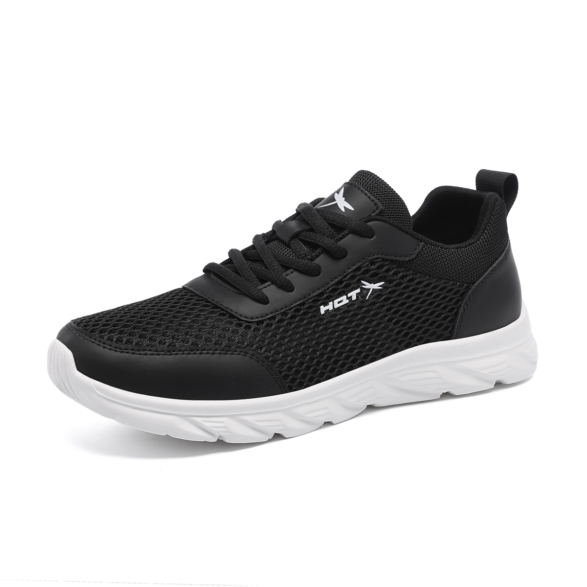 

RED DRAGONFLY Мужские дышащие кеды Mesh Shoes низкие повседневные черно-белые, цвет Black White