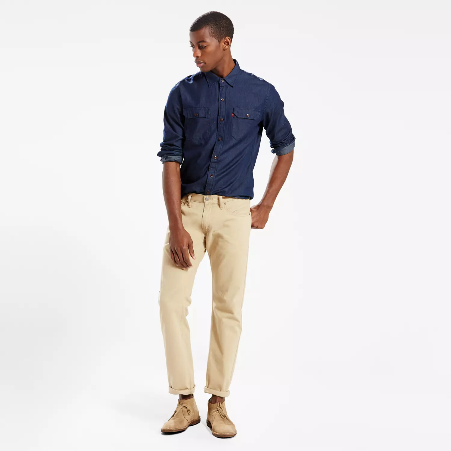 

514 Прямые мужские джинсы Levi's, цвет Washed Soft Twill - Brown - Non-Stretch