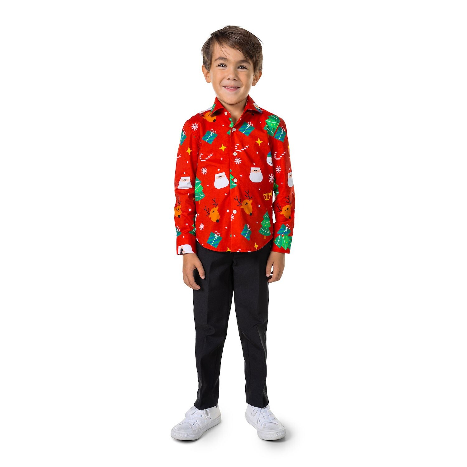 Рубашка на пуговицах OppoSuits Festivity Christmas для мальчиков 2–8 лет OppoSuits, красный — фото 2