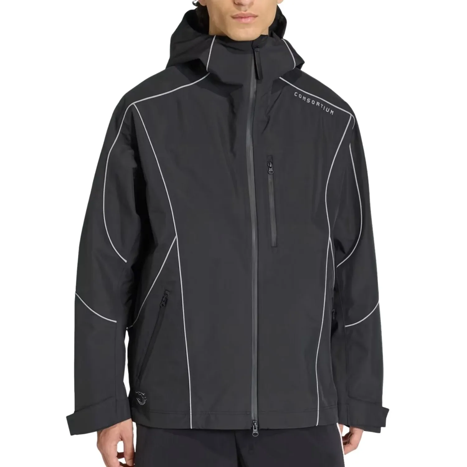 Куртка Adidas Consortium Shell Jacket 'Black' — фото 2